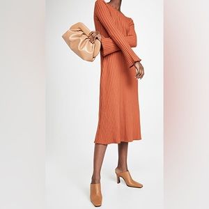 Simon Miller Rib Wells Dress in Orange/Sepia Brown